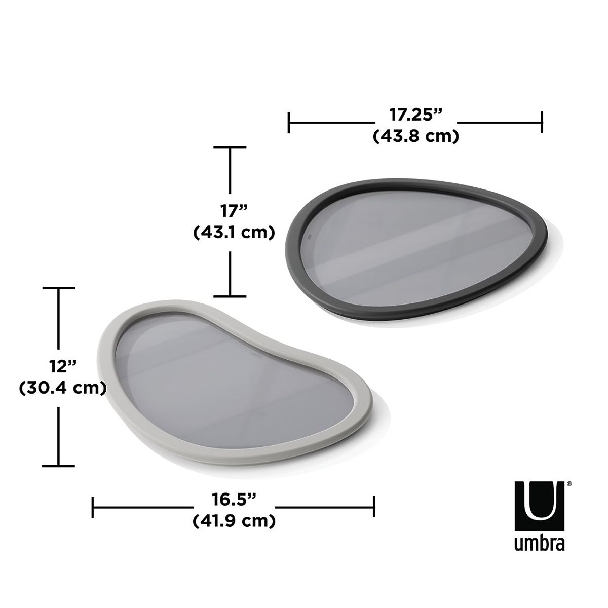Küchenzubehör in unregelmäßiger Form HUB Farbe Graphit minimalistischer Stil Umbra
