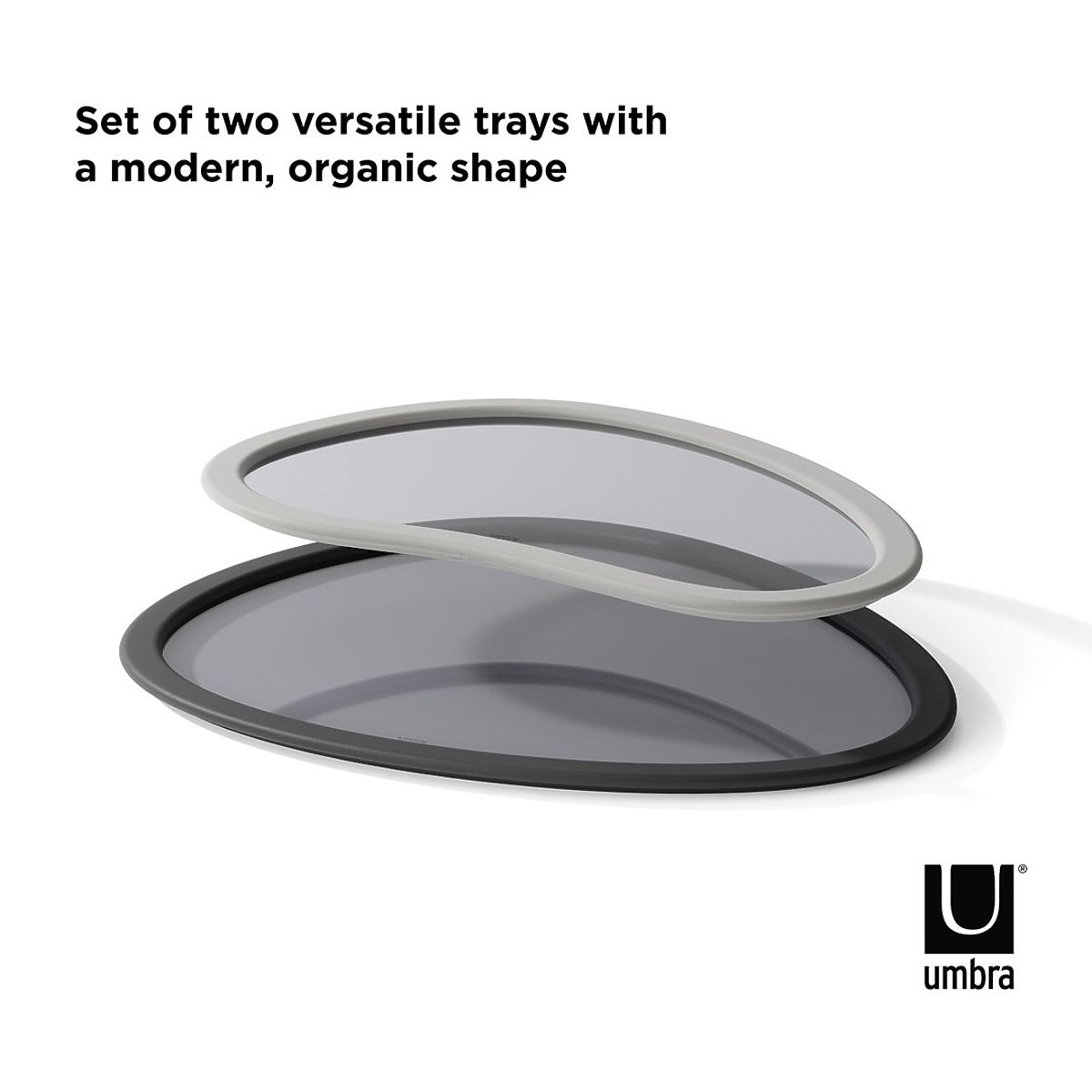 Küchenzubehör in unregelmäßiger Form HUB Farbe Graphit minimalistischer Stil Umbra