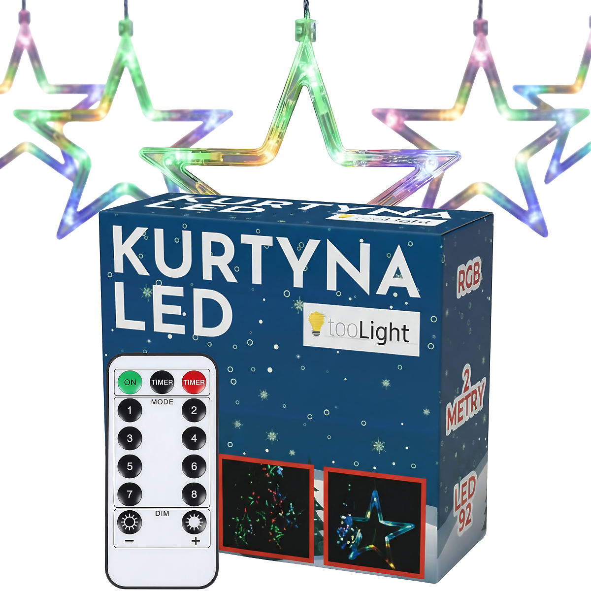 LED Vorhang Sterne Multicolor mit Fernbedienung GL2005