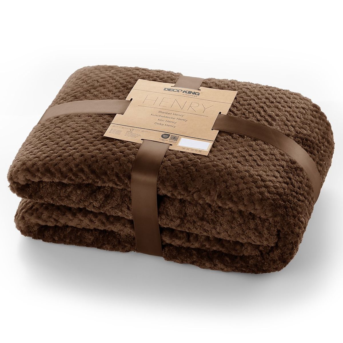 Tagesdecke HENRY braun mit Jacquardmuster moderner Stil 220x240