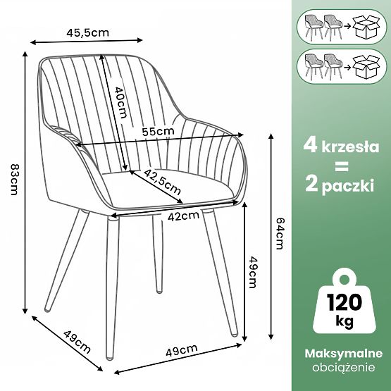 4x Samt-Drehstuhl mit Steppung Beige TURNO Schwarze Beine