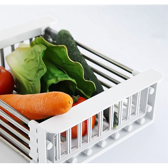 Abtropfgestell Trockner für Gemüse ORDOS weiß für Spüle
