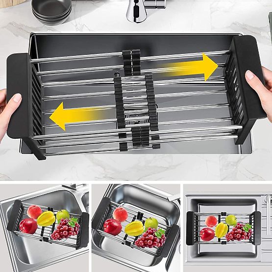 Abtropfkorb für Spüle ORDOS schwarz