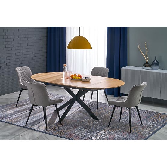 ACORD ausziehbarer Tisch, natur/schwarz (2p=1 Stück)