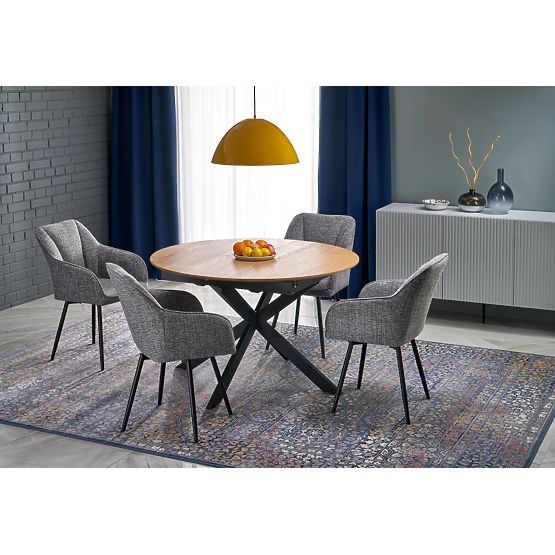 ACORD ausziehbarer Tisch, natur/schwarz (2p=1 Stück)