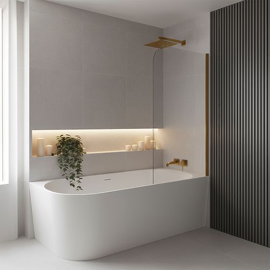 Acryl-Eckbadewanne BELLANTO SLIM 170 Rechts