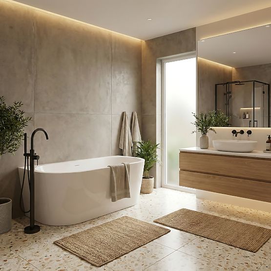 Acryl-Wandbadewanne OLIMPIA 150 cm