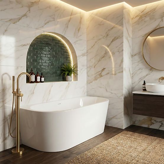 Acryl-Wandbadewanne OLIMPIA 150 cm