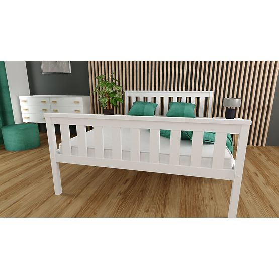 Holzbett Aga 200 x 90 cm - weiß