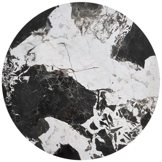 ALEXANDRA Set aus 2 Tischen, schwarzer Marmor / Schwarz