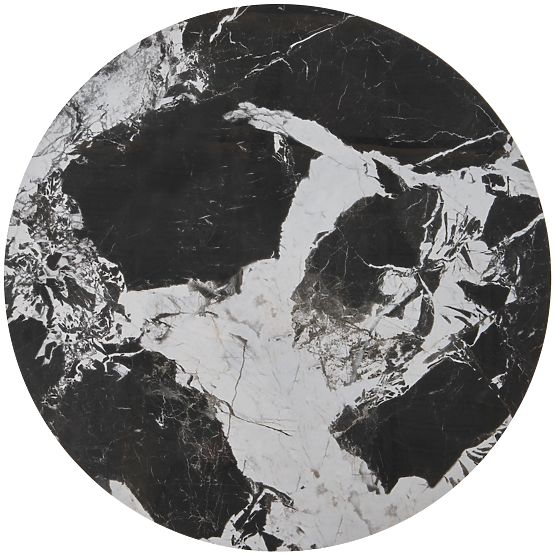 ALEXANDRA Set aus 2 Tischen, schwarzer Marmor / Schwarz