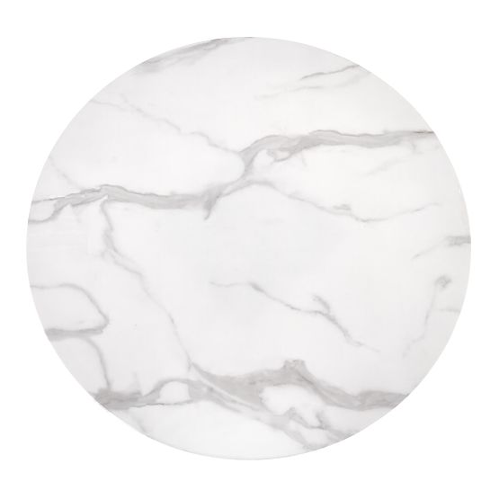 AMBROSIO runder Tisch, Platte - Glas, Bein - Schwarz (2p=1Stk)