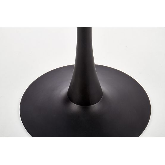 AMBROSIO runder Tisch, Platte - Glas, Bein - Schwarz (2p=1Stk)