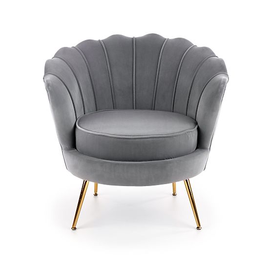AMORINITO Relaxsessel grau / gold