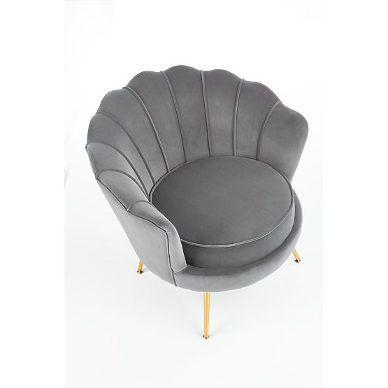 AMORINITO Relaxsessel grau / gold