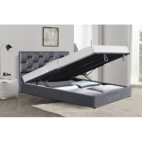 ANNABEL 160 Bett mit Stauraum grau (3p=1Stk)