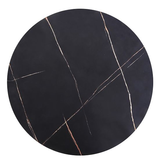 ANTICA Couchtisch Platte - schwarzer Marmor, Gestell - schwarz (2p=1Stk)