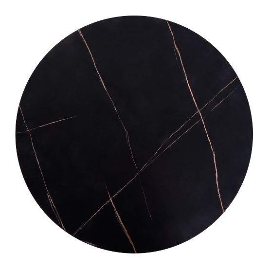 ANTICA Couchtisch Platte - schwarzer Marmor, Gestell - schwarz (2p=1Stk)