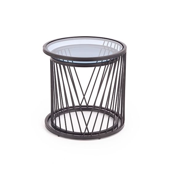 ANTILLA Set aus 2 Tischen Schwarz/Rauch (1p=1Stk)