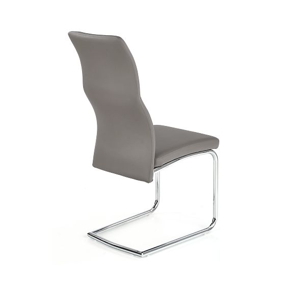 ARCO Chromstuhl aus Metall / Kunstleder Farbe Asche (1p=2 Stück)