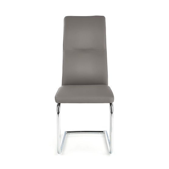 ARCO Chromstuhl aus Metall / Kunstleder Farbe Asche (1p=2 Stück)