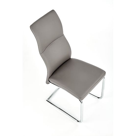 ARCO Chromstuhl aus Metall / Kunstleder Farbe Asche (1p=2 Stück)