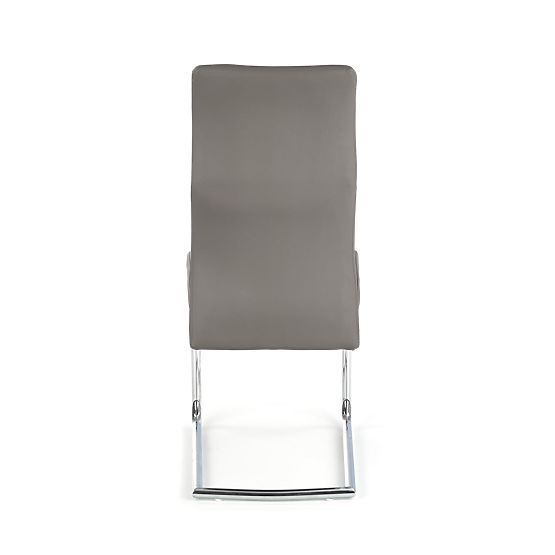 ARCO Chromstuhl aus Metall / Kunstleder Farbe Asche (1p=2 Stück)