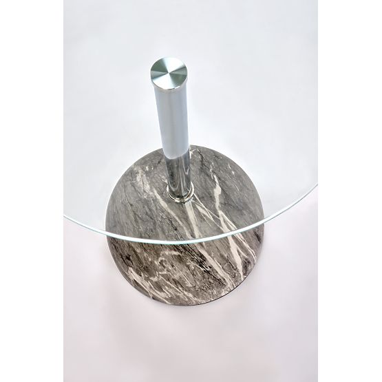 ARIANA Couchtisch, grauer Marmor / transparent (2p=1 Stk)