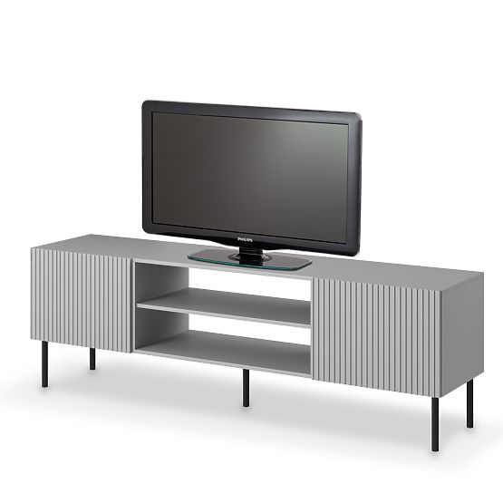 ASENSIO RTV-1 TV-Schrank 180 cm hellgrau, Beine: schwarz (1p=1Stk)