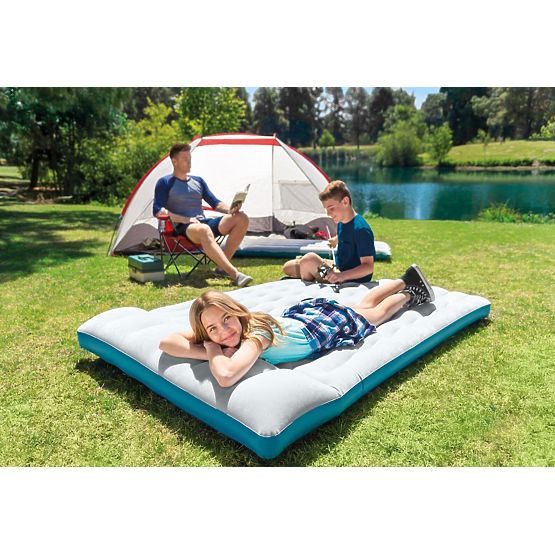 Aufblasbare Doppel-Campingmatratze 193x127x17 cm Bett mit Rückenlehne INTEX 67999