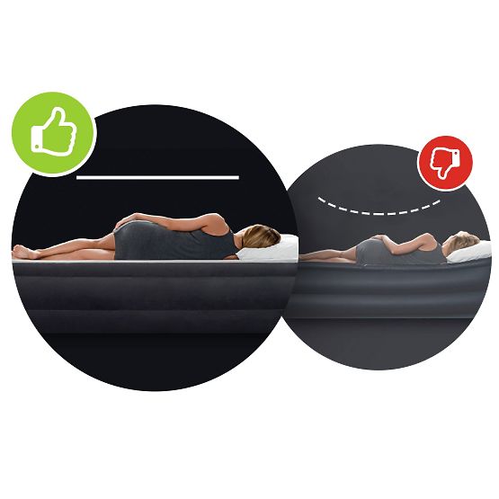 Aufblasbare Matratze für zwei Personen 191x137x25 cm Bett mit Lehne INTEX 64142