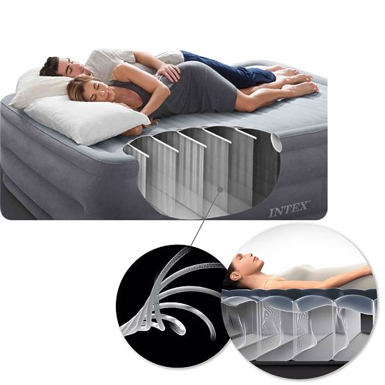 Aufblasbare Schlafmatratze 203x152 cm Doppelbett INTEX 64143