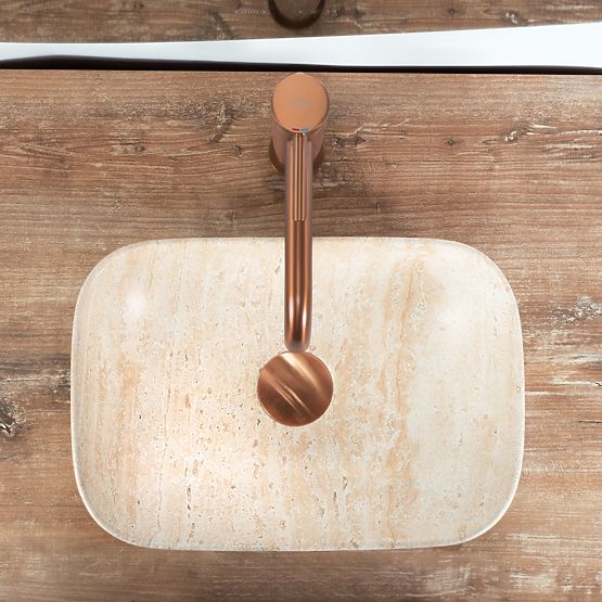 AUFSATZWASCHBECKEN BELINDA MINI TRAVERTINE MATT