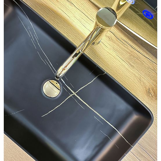 Aufsatzwaschbecken Denis Black Stone Matt