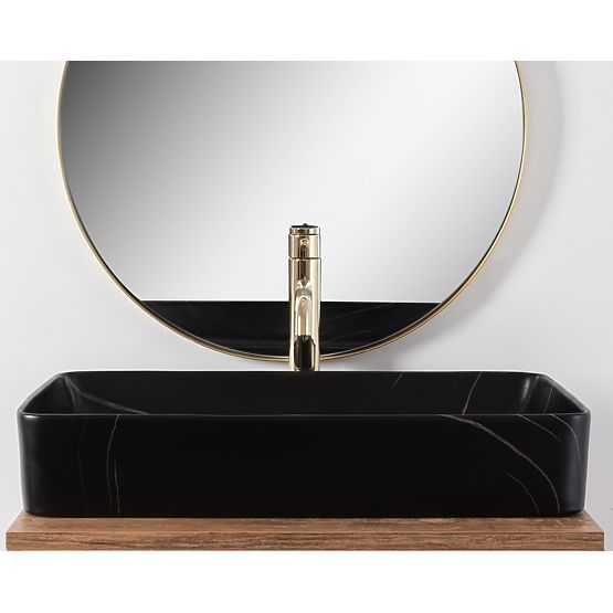 Aufsatzwaschbecken Denis Black Stone Matt