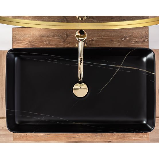 Aufsatzwaschbecken Denis Black Stone Matt