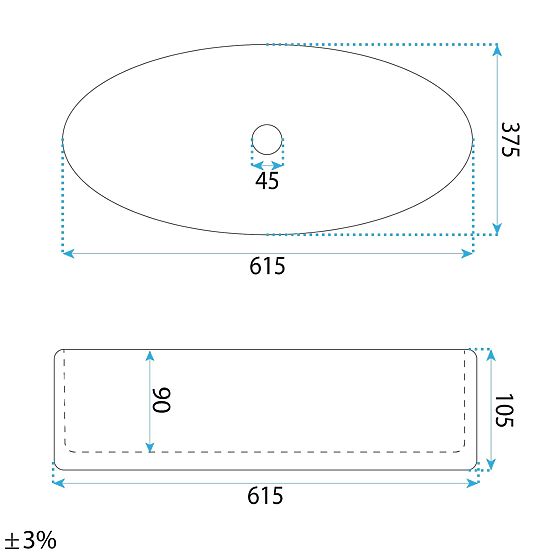 Aufsatzwaschbecken Rea ADRIANA
