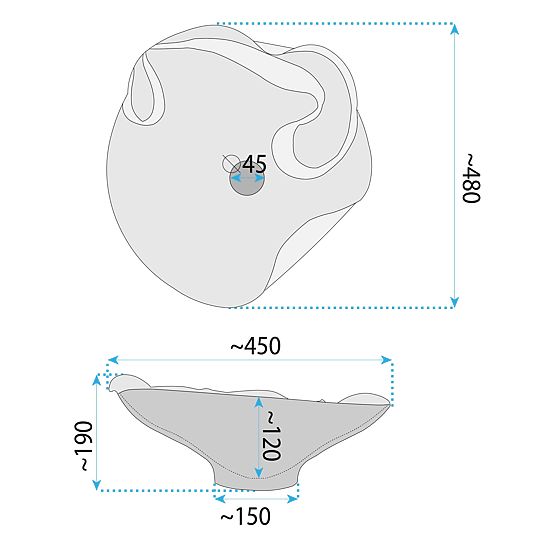 Aufsatzwaschbecken Rea HM-12 Handmade ART