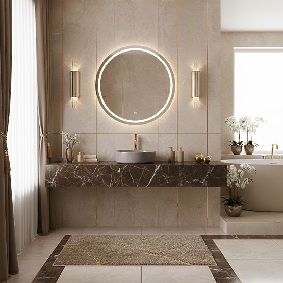 Aufsatzwaschbecken Rea Sami Beige Shiny
