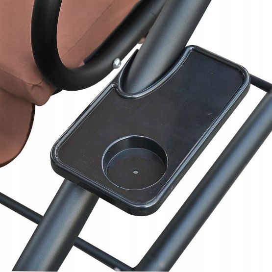 Ausziehbare Gartenschaukel 2-in-1 mit Kissen braun