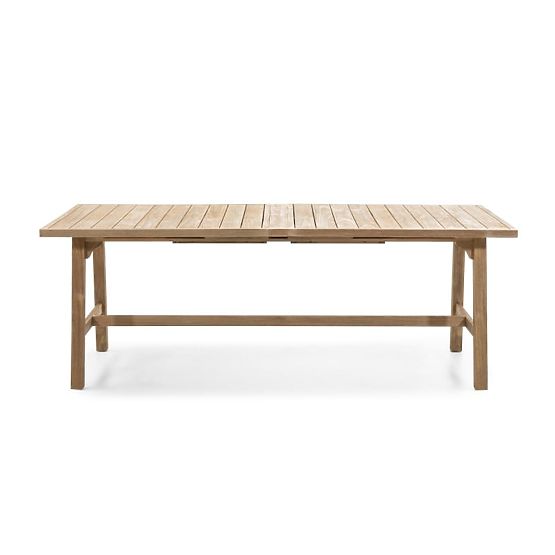 Ausziehbarer Gartentisch Castello, 200-295 cm, Teak-Optik, Akazienholz FSC