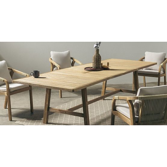 Ausziehbarer Gartentisch Castello, 200-295 cm, Teak-Optik, Akazienholz FSC