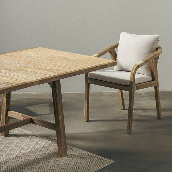 Ausziehbarer Gartentisch Castello, 200-295 cm, Teak-Optik, Akazienholz FSC