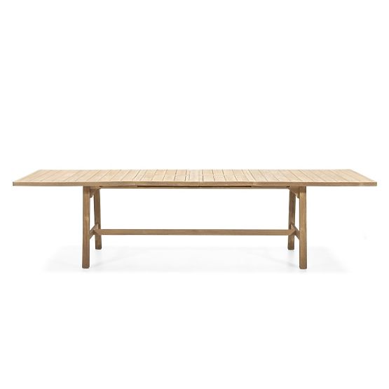 Ausziehbarer Gartentisch Castello, 200-295 cm, Teak-Optik, Akazienholz FSC