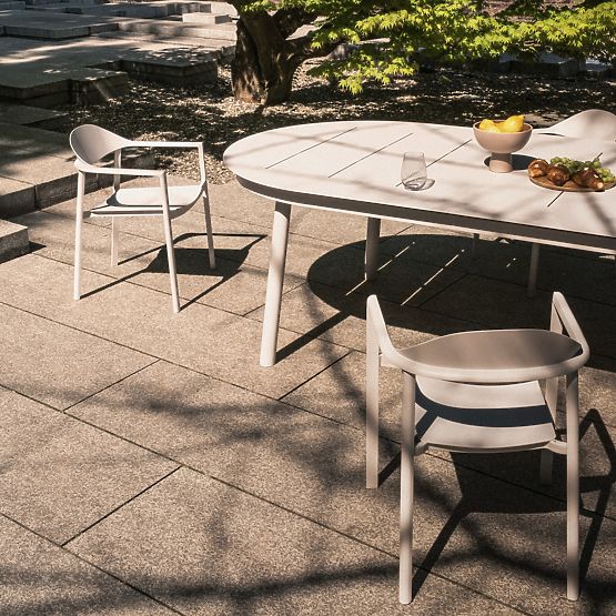 Ausziehbarer Gartentisch Marinelli 230-300 cm, Aluminium, hellbeige