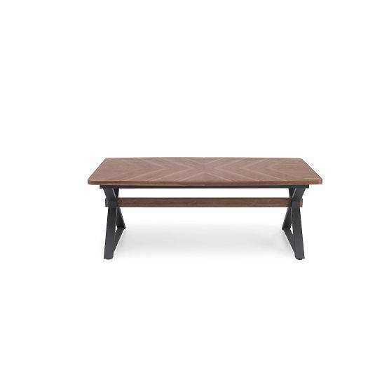 Ausziehbarer Tisch BARON, Nussbaum / Schwarz (2p=1Stk)