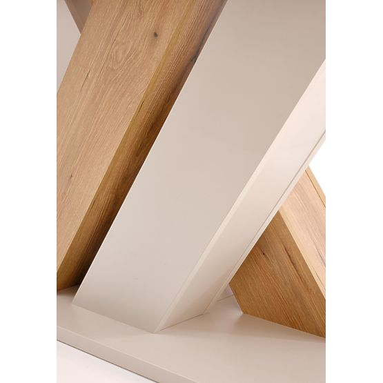 Ausziehbarer Tisch BRANDON 160-200/90 cm Kaschmir/Eiche Cremona (2p=1Stk)