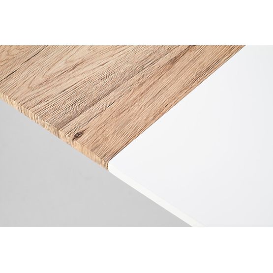 Ausziehbarer Tisch CALIBER weiß / Eiche San Remo (1p=1Stk)