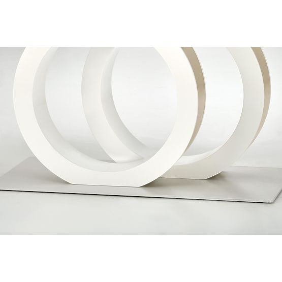 Ausziehbarer Tisch GALARDO, weiß / gold (3p=1ks)