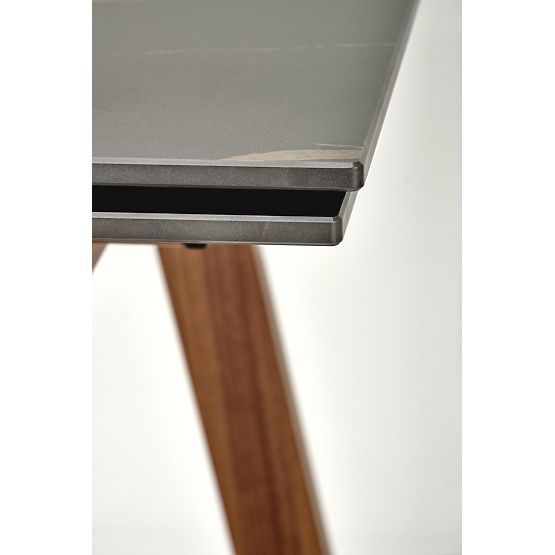 Ausziehbarer Tisch LOZANO, schwarzer Marmor / Walnuss (2p=1Stk)